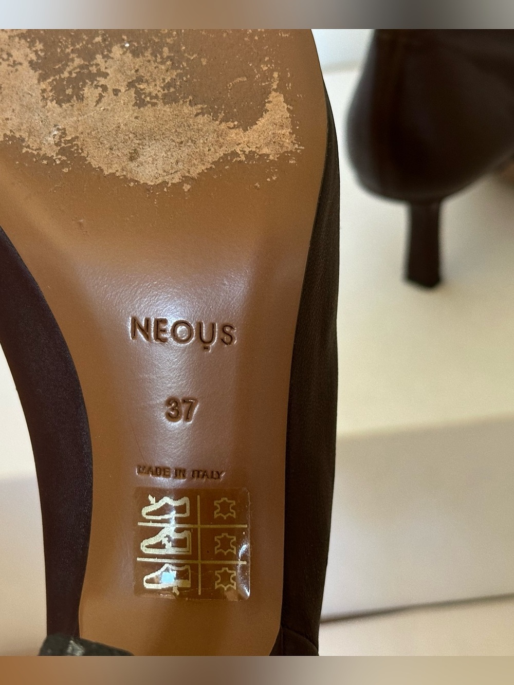 NEOUS Nosa Dark Chocolate Leather Ankle Boots EU 37 - Picture 6 of 6